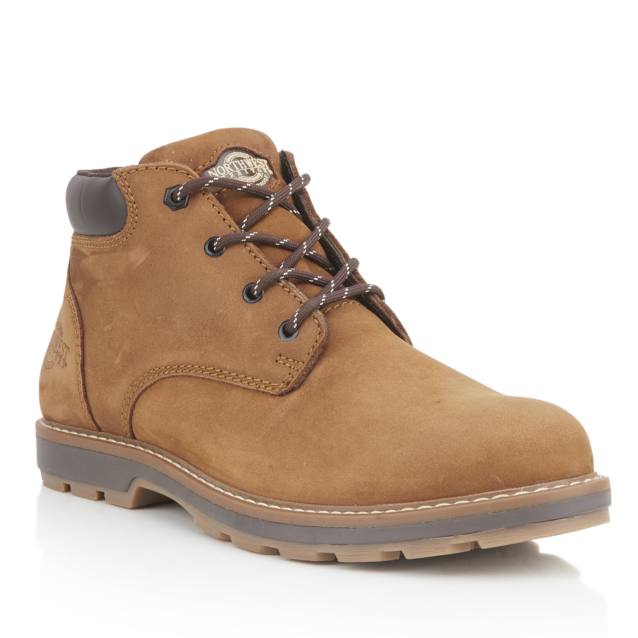 SACHS Men's Nubuck Leather Waterproof Walking Boots - Tan