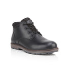 Sachs Black men's work boots with sturdy construction and slip-resistant soles.