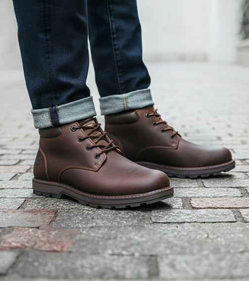 SACHS Men's Leather Waterproof Walking Boots - Brown lifestyle