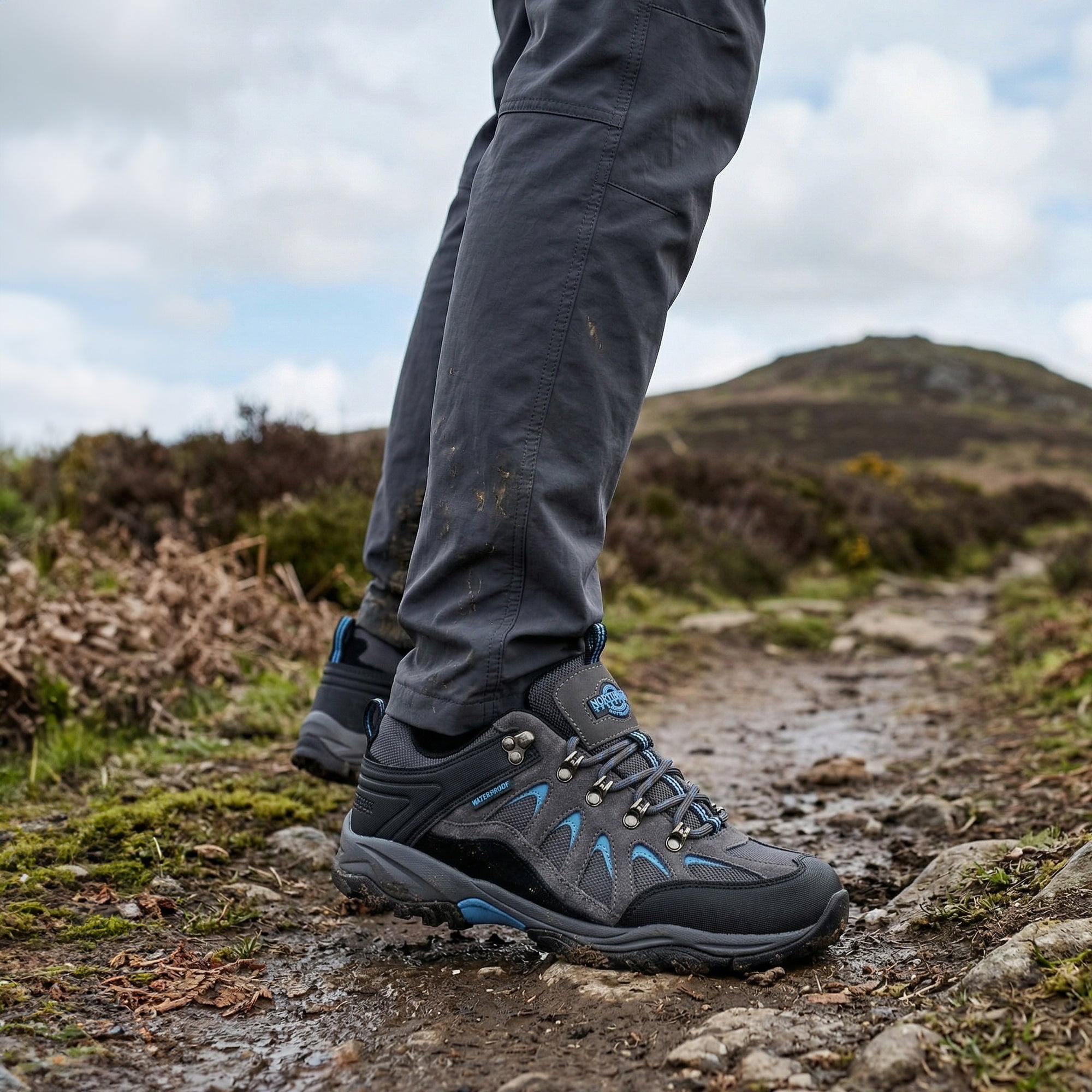 STEEN Men's Waterproof Walking Shoes - Grey lifestyle