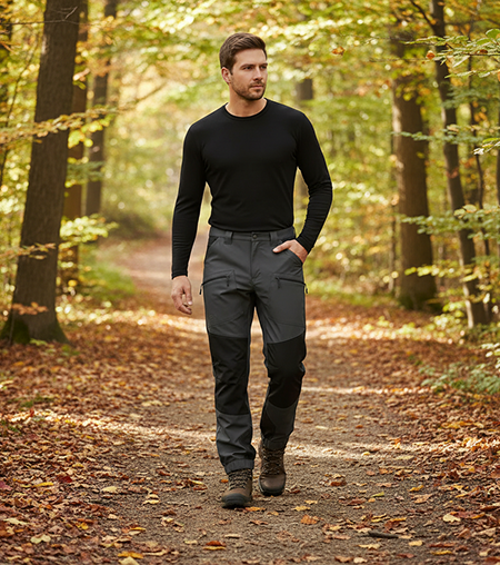 RIDGELINE Men's Trekking Trouser - Grey/Black lifestyle