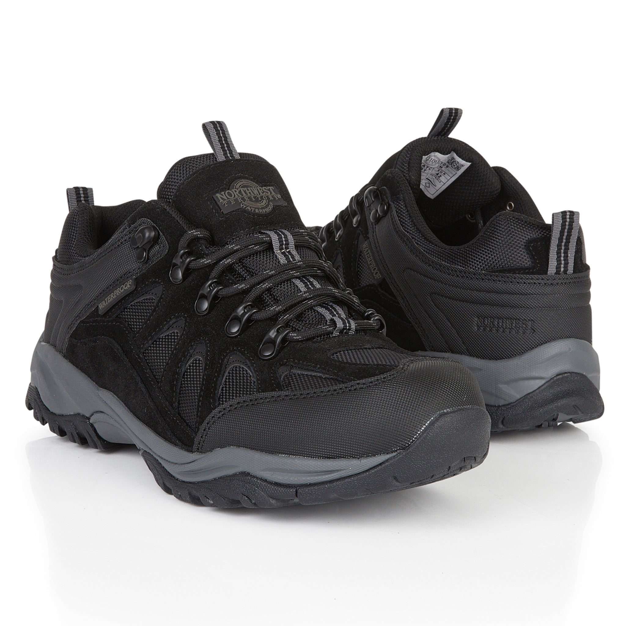 Pair of Steen men's black waterproof walking shoes