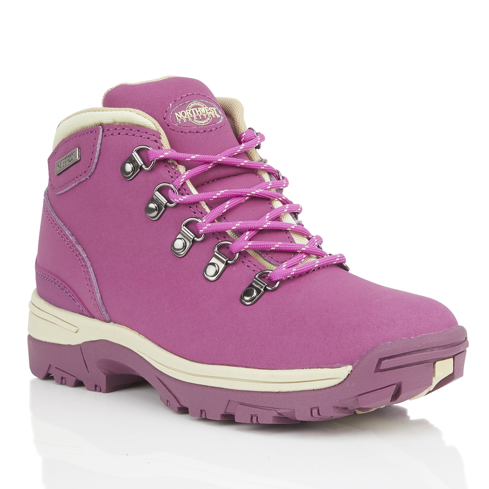 TREK Women's Leather Waterproof Walking Boots - Hot Pink