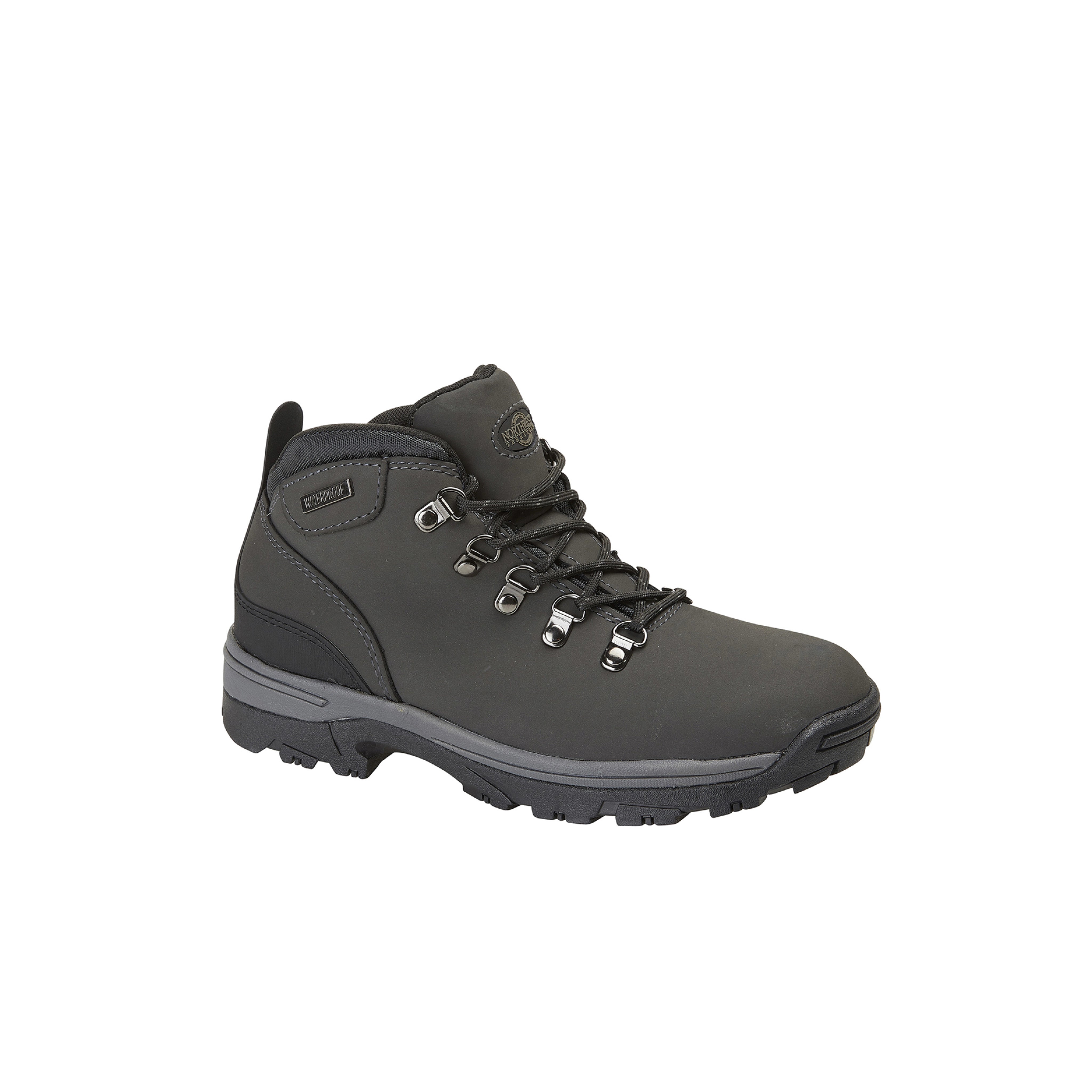 TREK Women's Leather Waterproof Walking Boots - Grey