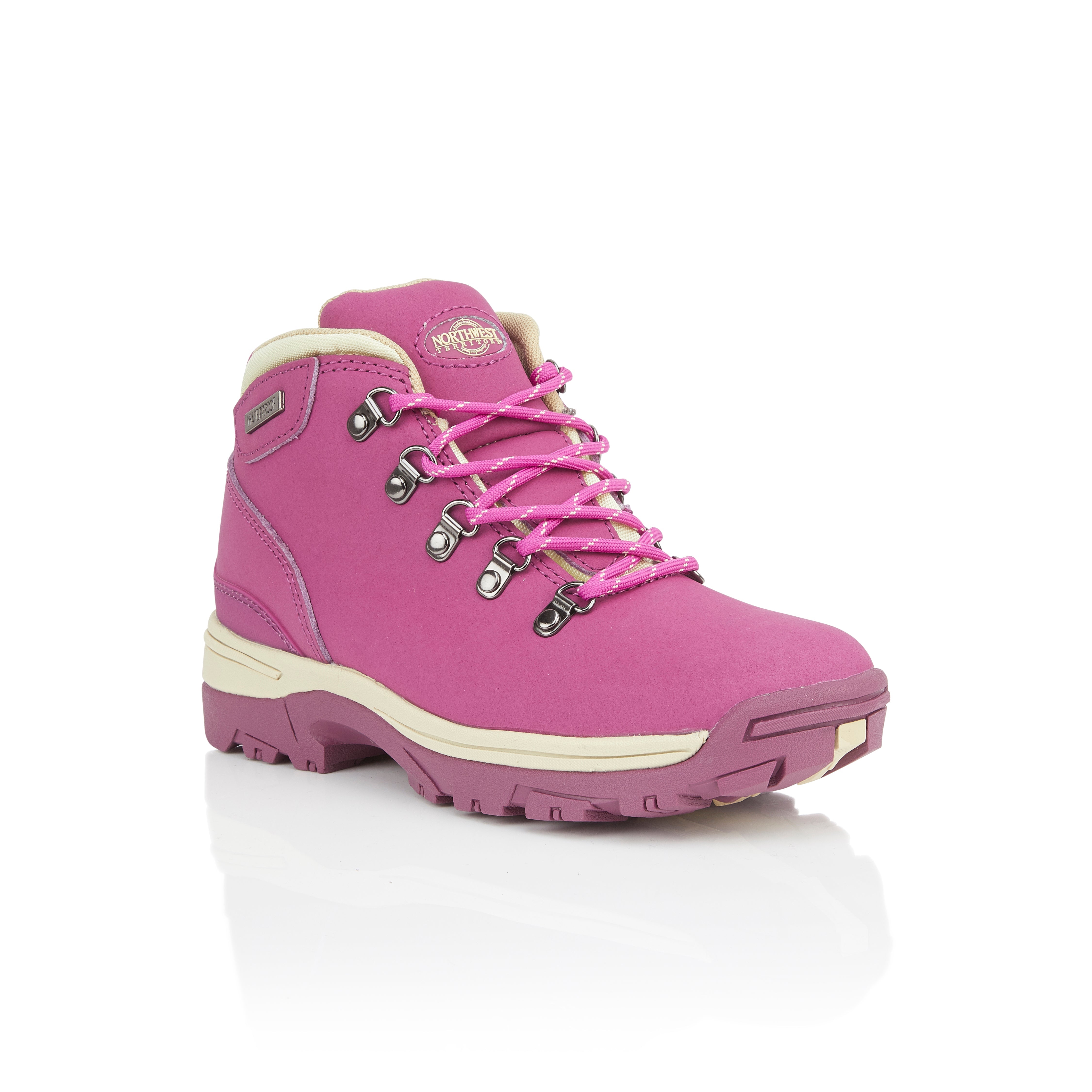 Trek Hot Pink boots with a bold colour choice and reinforced soles for tough terrains.