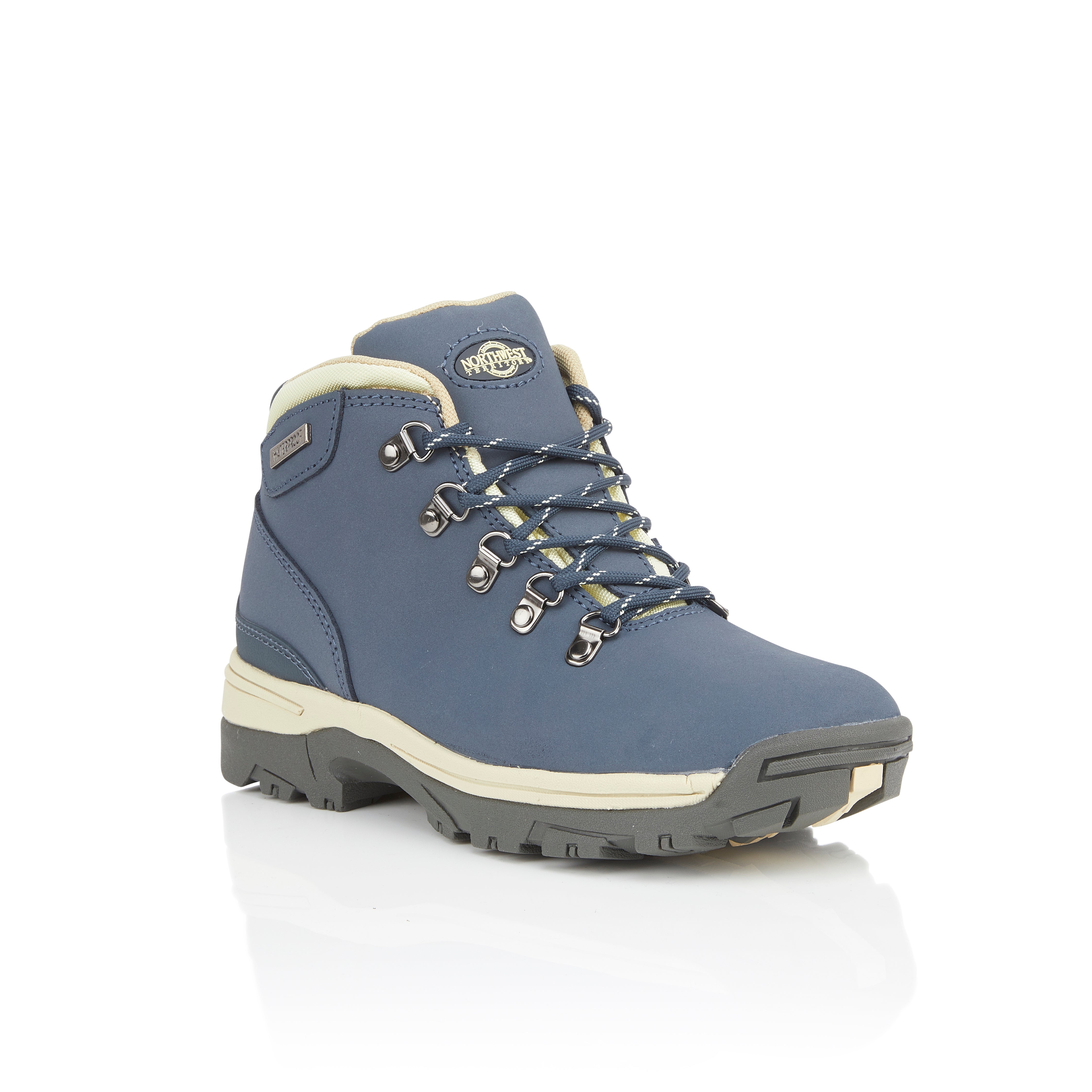 TREK Women's Nubuck Leather Waterproof Walking Boots - Navy