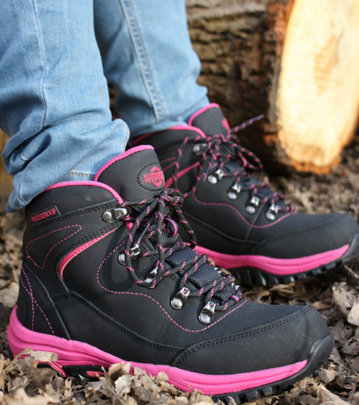 TEXAS Women's Waterproof Walking Boots - Raspberry lifestyle