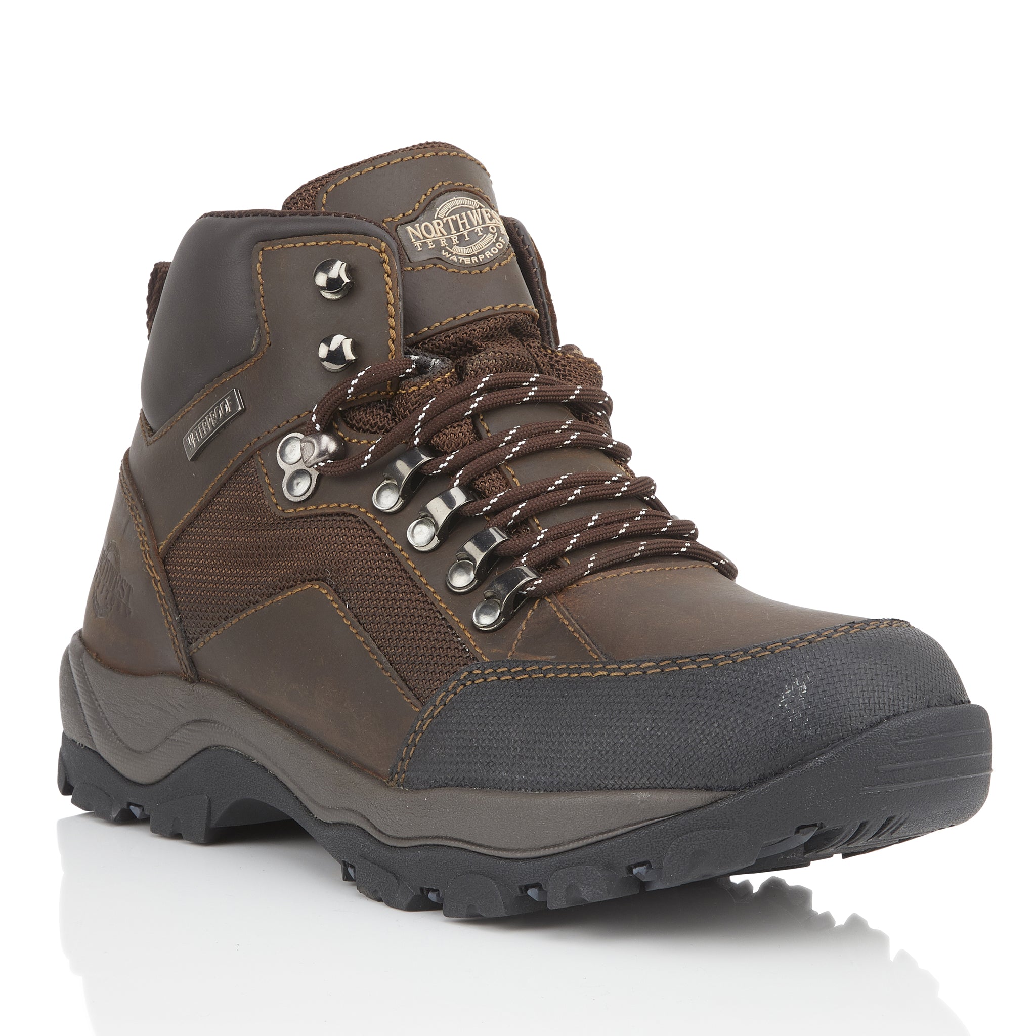 YUKON Men's Leather Waterproof Walking Boots - Waxy Brown