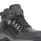 Zoomed-in view of YUKON Black walking boots