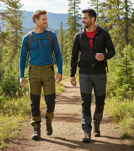 RIDGELINE Men's Trekking Trouser - Grey/Black lifestyle
